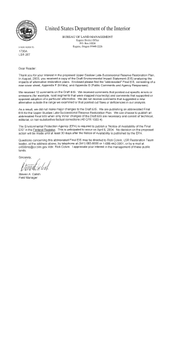 Abbreviated Final Environmental Impact Statement