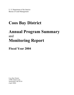 Annual Program Summary 2004