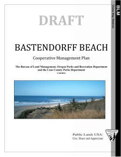 Draft Bastendorff Beach Cooperative Management Plan