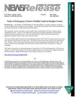 Closure Order News Release