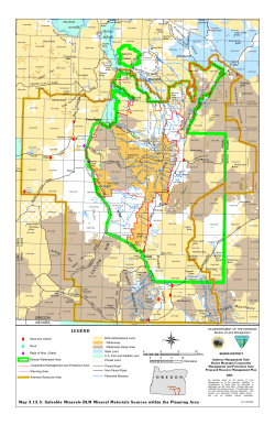 Map 3.13.3: Saleable Minerals BLM Mineral Materials Sources within the Planning Area