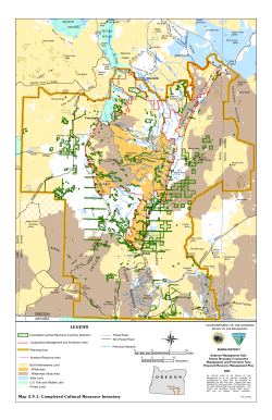 Map 3.9.1: Completed Cultural Resource Inventory