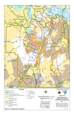 Map 3.3.1: Hydrographic Subbasins