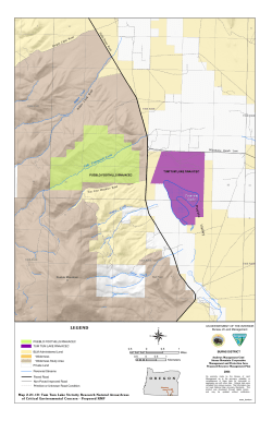 Map 2.21.10: Tum Tum Lake Vicinity Research Natural Areas/Areas of Critical Environmental Concern - Proposed RMP