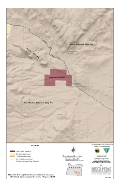 Map 2.21.9: Long Draw Research Natural Area/Area of Critical Environmental Concern - Proposed RMP