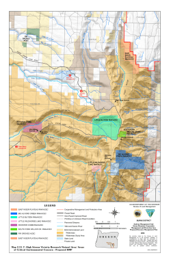 Map 2.21.7: High Steens Vicinity Research Natural Area/ Areas of Critical Environmental Concern - Proposed RMP