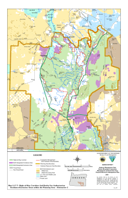 Map 2.17.7: Right-of-Way Corridors And Realty Use Authorization Avoidance/Exclusion Areas within the Planning Area - Alternative C