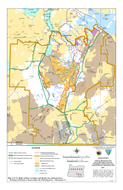 Map 2.17.6: Right-of-Way Corridors and Realty Use Authorization Avoidance/Exclusion Areas within the Planning Area - Alternative A