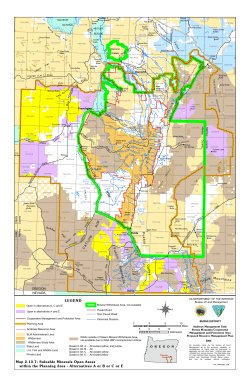 Map 2.13.7: Saleable Minerals Open Areas within the Planning Area - Alternatives A or B or C or E