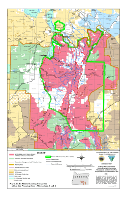 Map 2.13.5: Mineral Leasing Categories within the Planning Area - Alternatives A and E