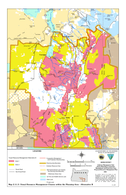 Map 2.11.3: Visual Resource Management Classes within the Planning Area - Alternative B
