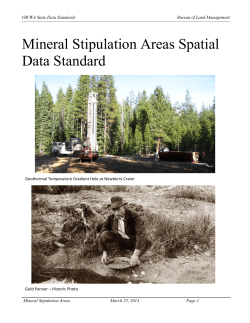 Mineral Stipulation Areas