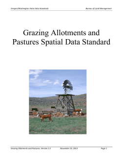 Grazing Allotments and Pastures