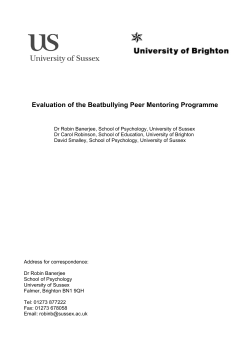 Executive summary of our final report