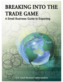 Small Business Guide to exporting