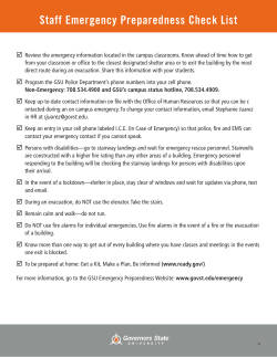 Staff Emergency Preparedness Checklist