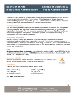 Fact Sheet: BA in Business Administration