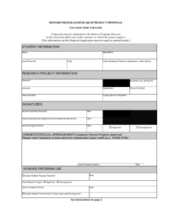 2016 Honors Research Proposal Document