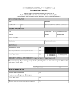 2016 Study Abroad Proposal Form