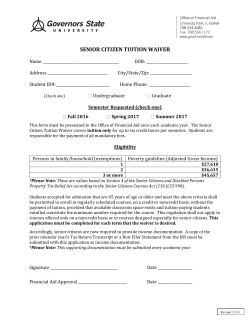 Senior Citizen Tuition Waiver