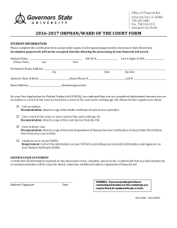 Orphan/Ward of the Court Form
