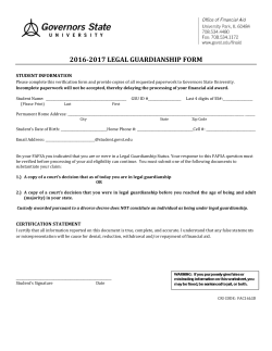 Legal Guardianship Form&nbsp;