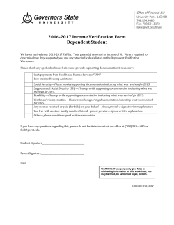 Income Verification Form - Dependent