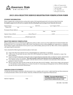 Selective Service Registration Form