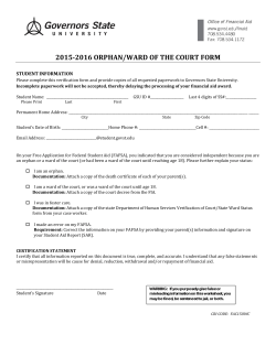 Orphan/Ward of the Court Form