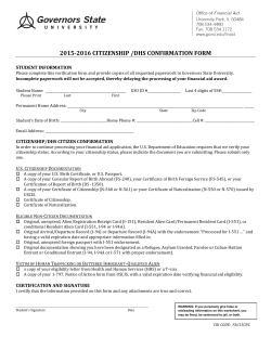 Citizenship/DHS Citizenship Confirmation Form