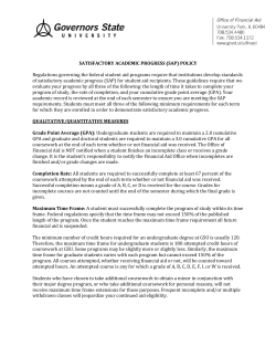 Satisfactory Academic Progress Policy