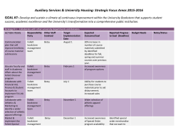 AY 2015-16 Objectives