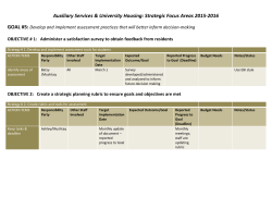 AY 2015-16 Objectives