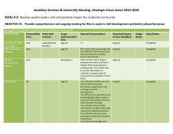 AY 2015-16 Objectives