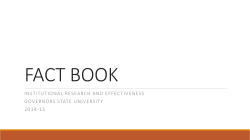 Governors State University Fact Book 2014-15