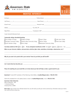 Mentee Interest Form