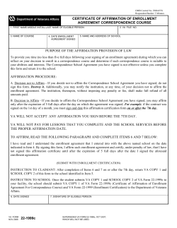 VA Form 22 – 1999 Enrollment Certification (pdf)