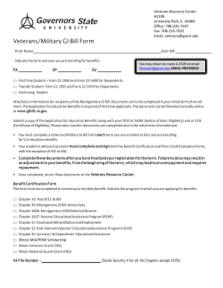 GI Bill certification Form (pdf)