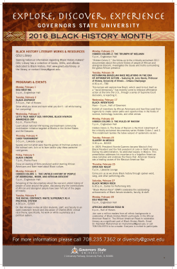 Download a printable 2016&nbsp;GSU Black History Month Calendar