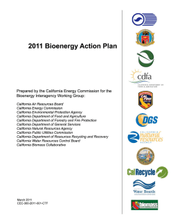 2011 update to its Bioenergy Action Plan
