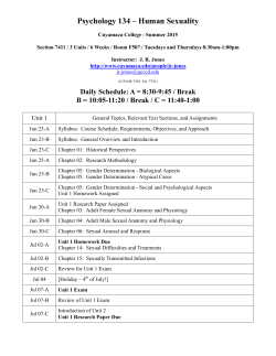 HS Syllabus 2015 Summer 6-Week Morning