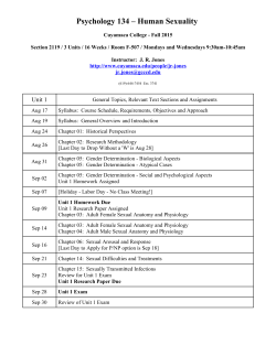 Syllabus - Fall 2015