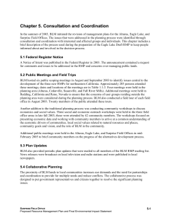 Chapter 5 - Consultation and Coordination