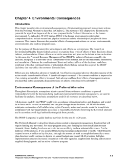 Chapter 4 - Environmental Consequences