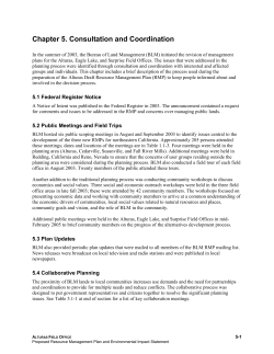 Chapter 5 - Consultation and Coordination