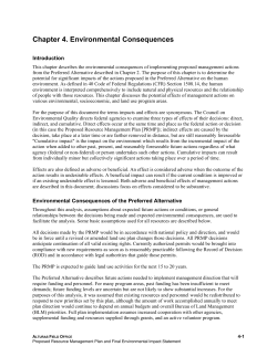 Chapter 4 - Environmental Consequences