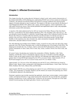 Chapter 3 - Affected Environment
