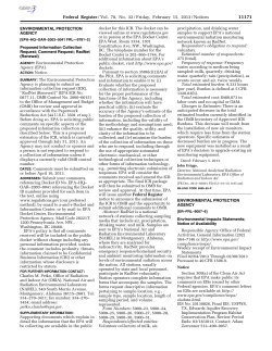 Notifice of Availability of Final EIS