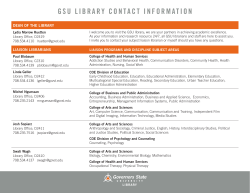 GSU Library Contact Information flyer