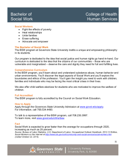 Bachelor of Social Work Fact Sheet